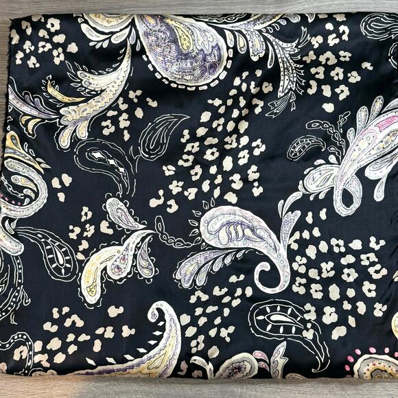 Preston & York 100% Silk Wrap Double Layer Paisley Quiet Luxury Elegant Cozy - Picture 15 of 16